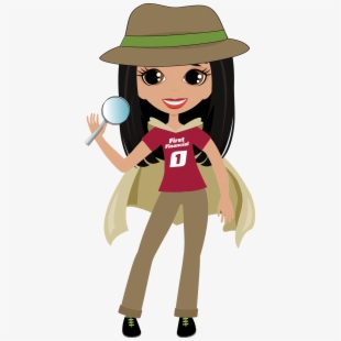 Female clip art secret. Detective clipart woman