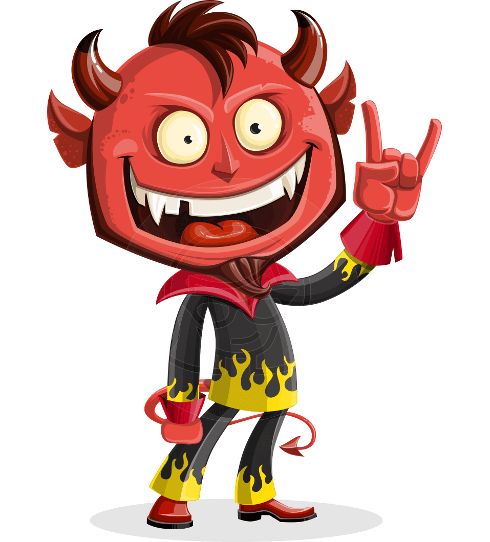 Vector cartoon character duncan. Devil clipart devil costume