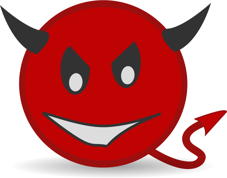 Face icon medium image. Devil clipart devilish