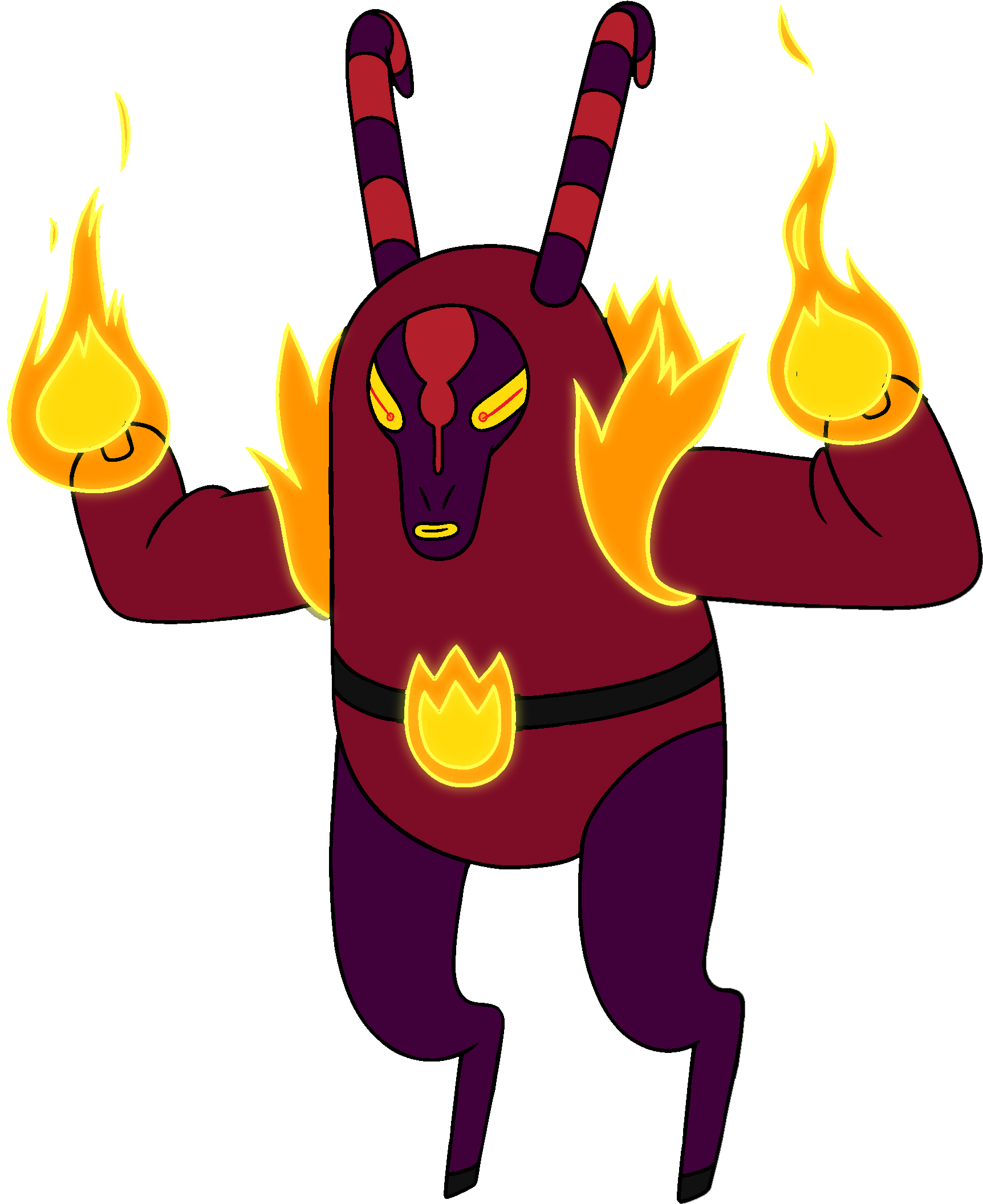 Flames clipart comic. Flame lord adventure time