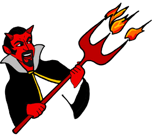 devil clipart holding pitchfork