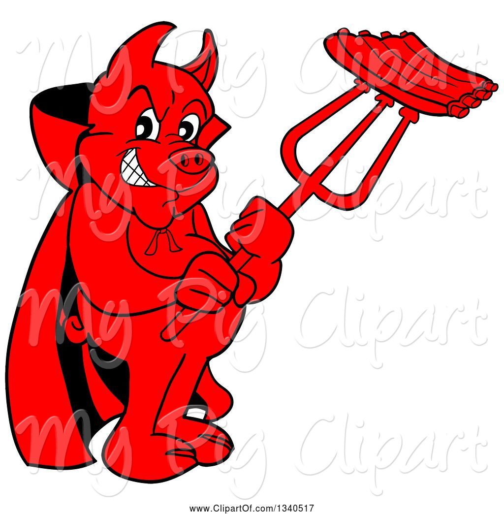 devil clipart pig