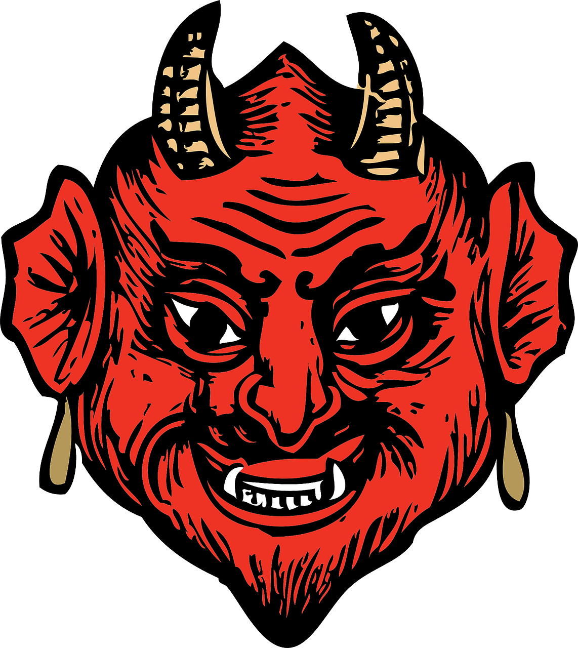 devil clipart scary