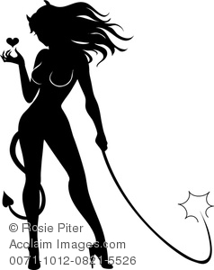Image of black and. Devil clipart she devil