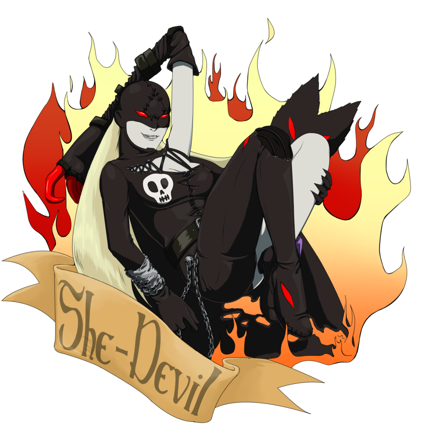 Devil clipart she devil. Digimon tattoo by mystressvulpes