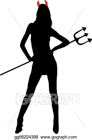 Devil clipart she devil. Vector illustration eps gg