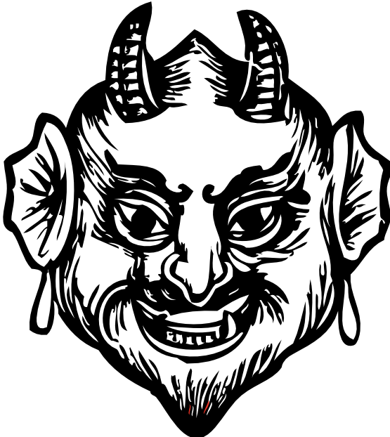 head clipart black and white