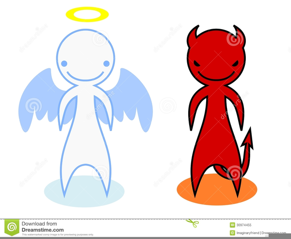 devil clipart word