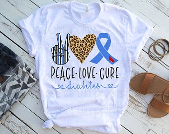 Diabetes clipart peace love. Etsy 