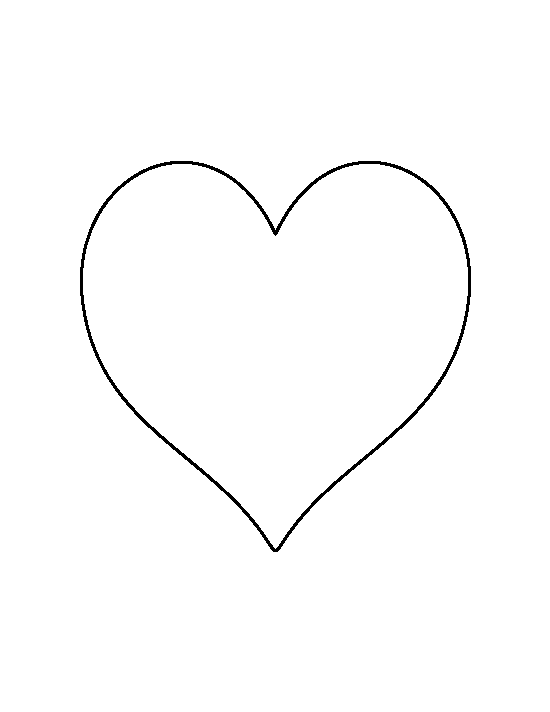 Diamond clipart stencil.  inch heart pattern