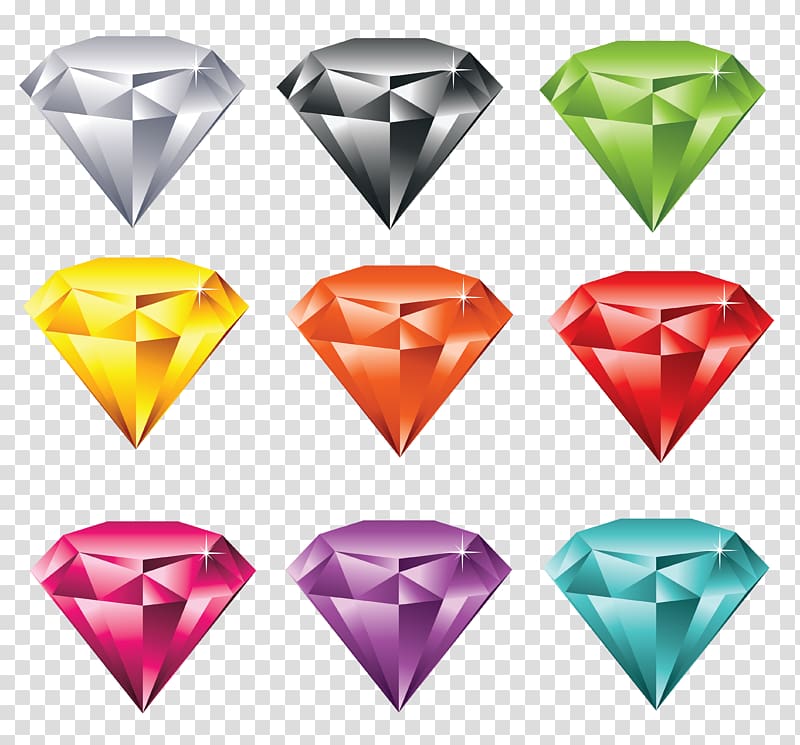 Diamond gemstone jewellery multicolor. Diamonds clipart daimond