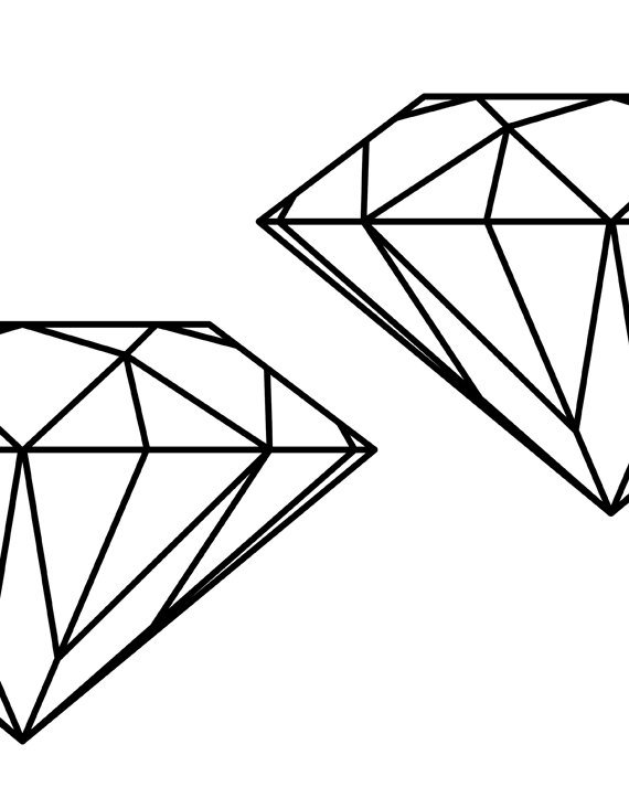 diamonds clipart minimalist