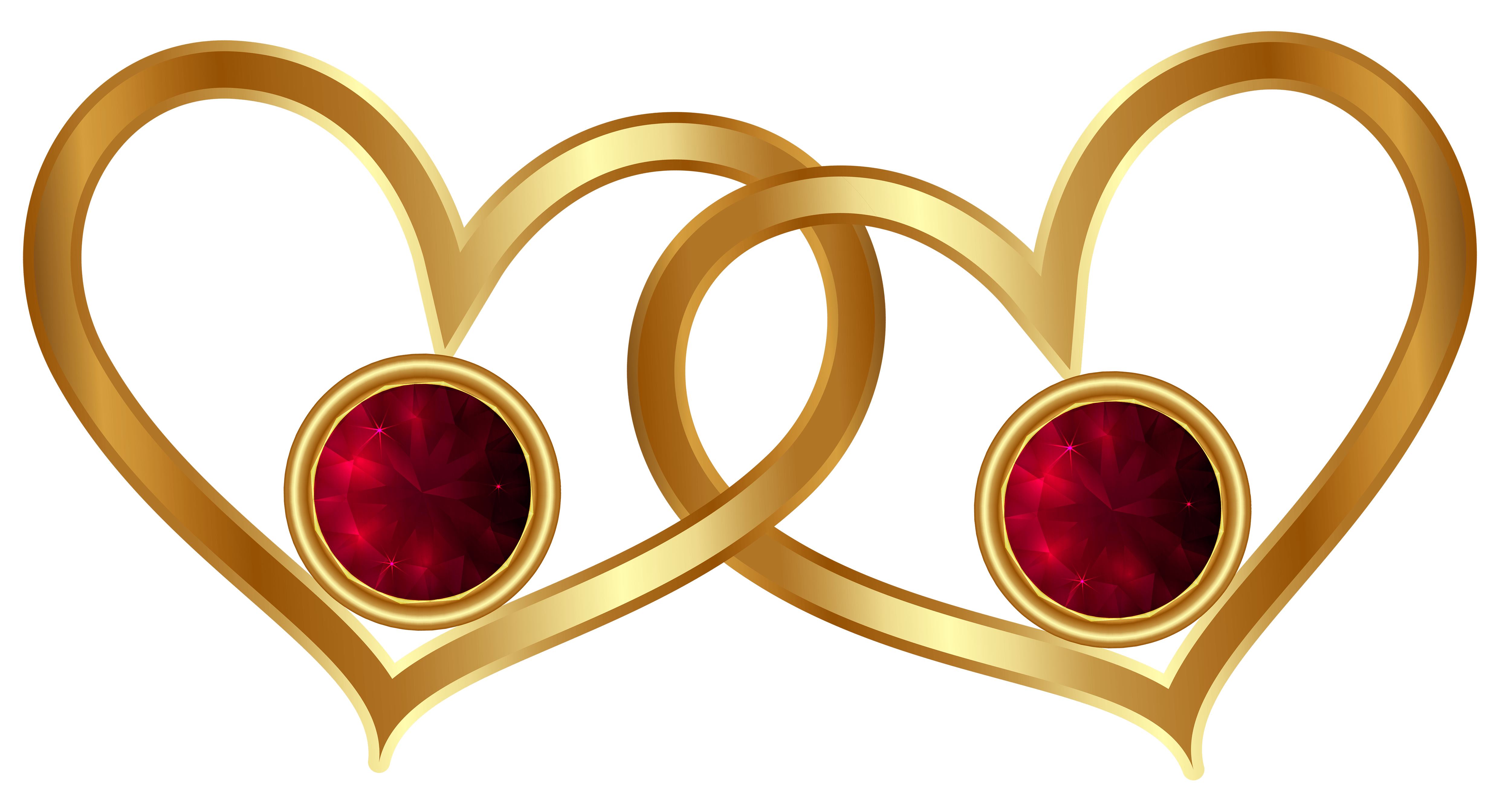 Diamonds clipart red diamond. Golden hearts with png