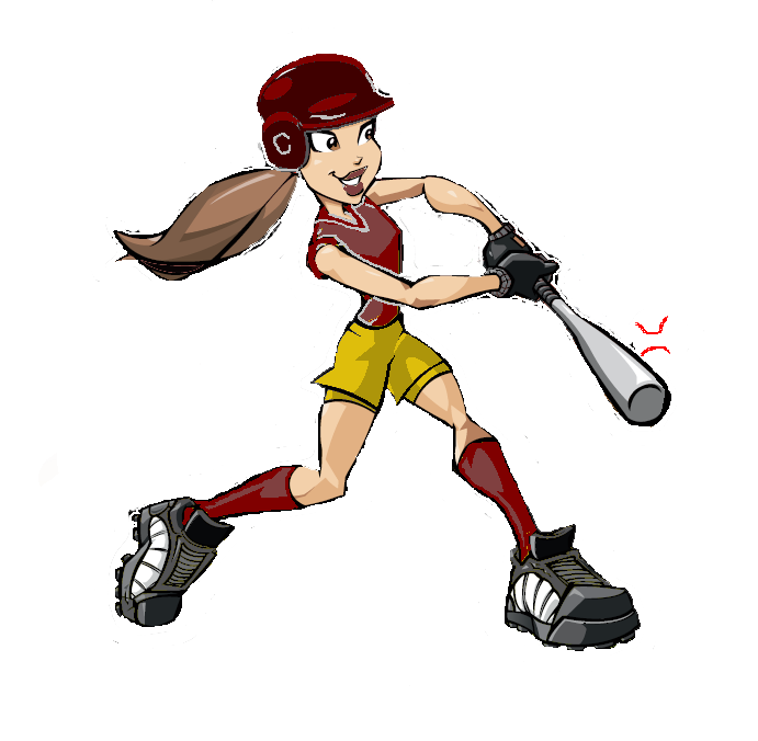 Softball clipart tail. Free cartoon player download