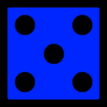 dice clipart blue dice