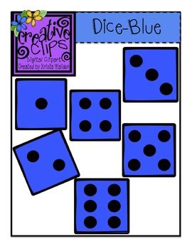 dice clipart blue dice