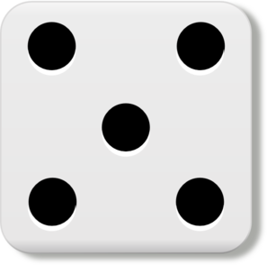 dice clipart five