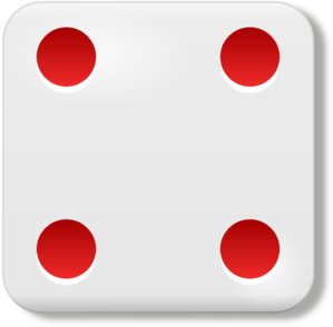 dice clipart four