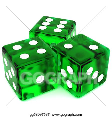 dice clipart green