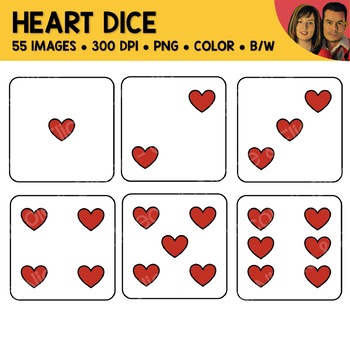 dice clipart heart