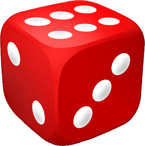 dice clipart large red