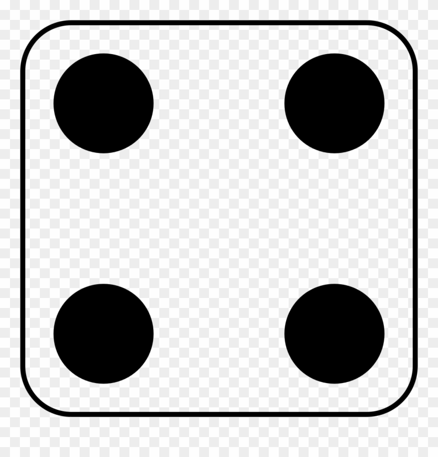 dice clipart number 4