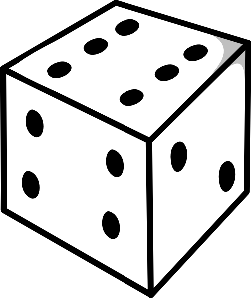 dice clipart outline