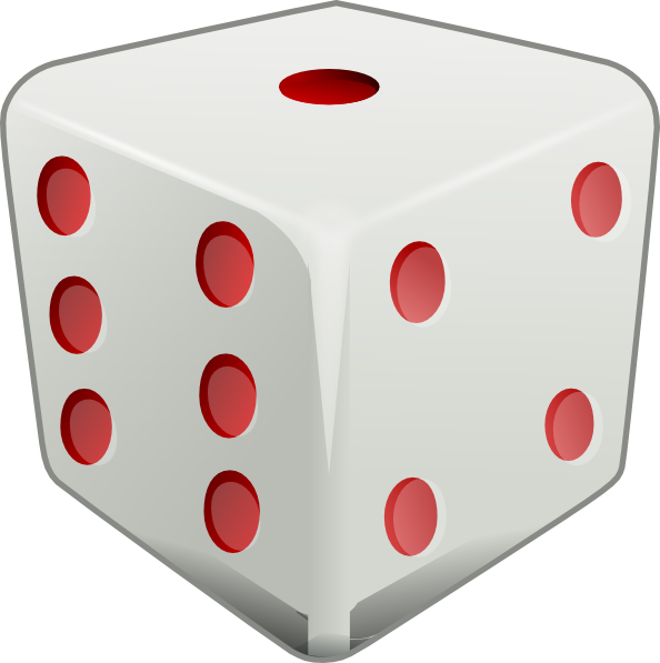 one clipart dice