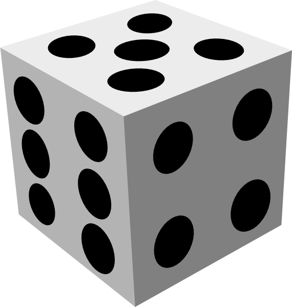 number 4 clipart dice