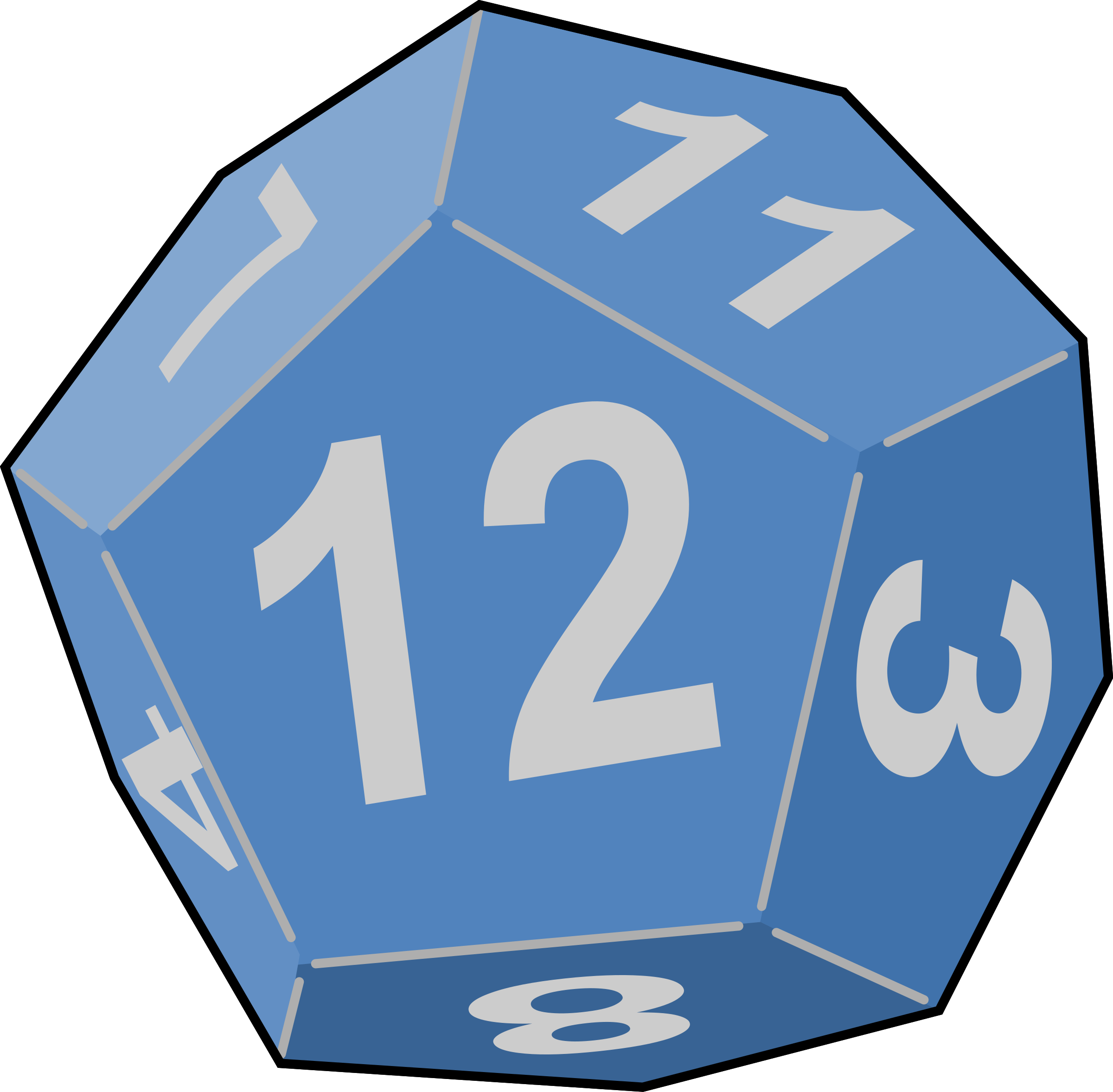 dice clipart sided
