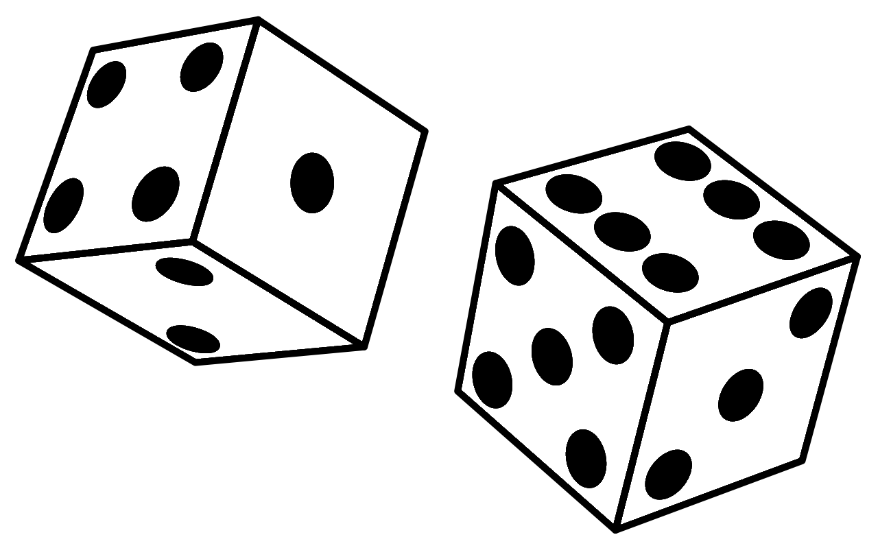 square clipart dice