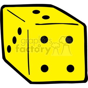 dice clipart yellow dice