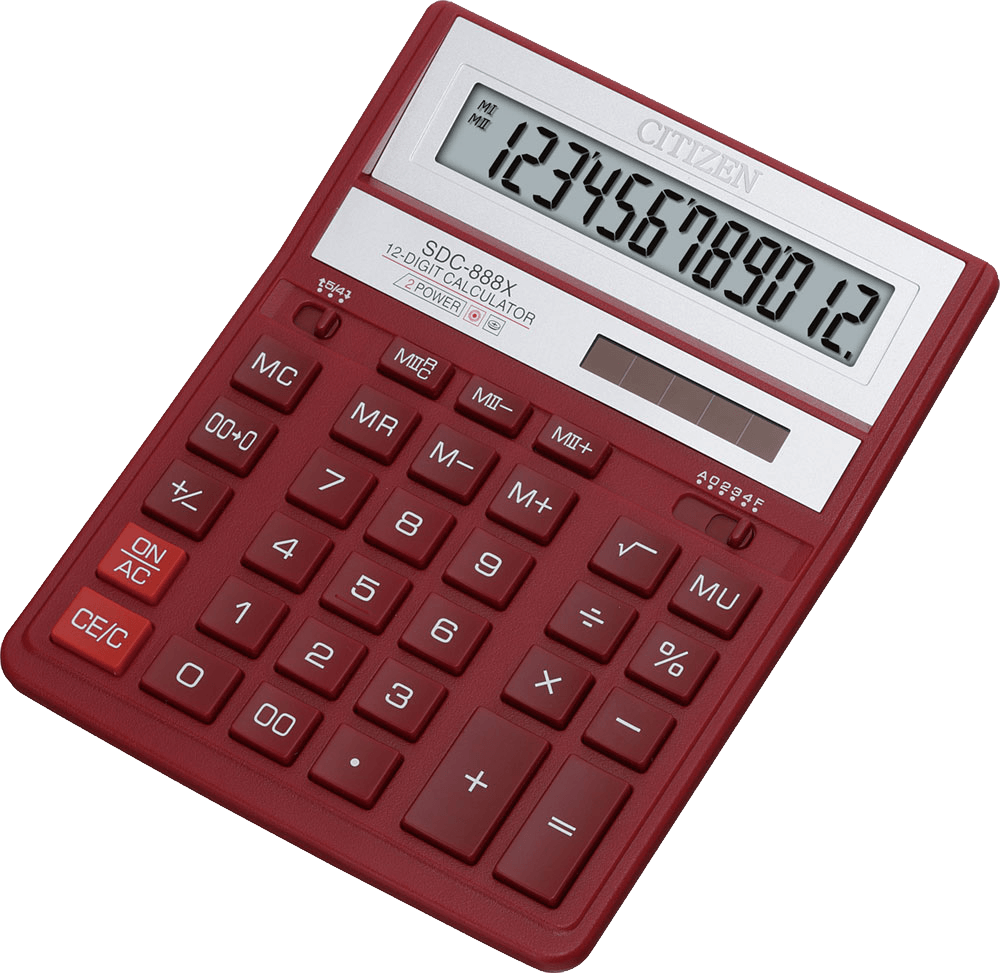 red clipart calculator
