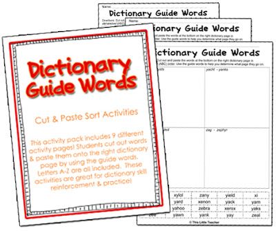 dictionary clipart word sort