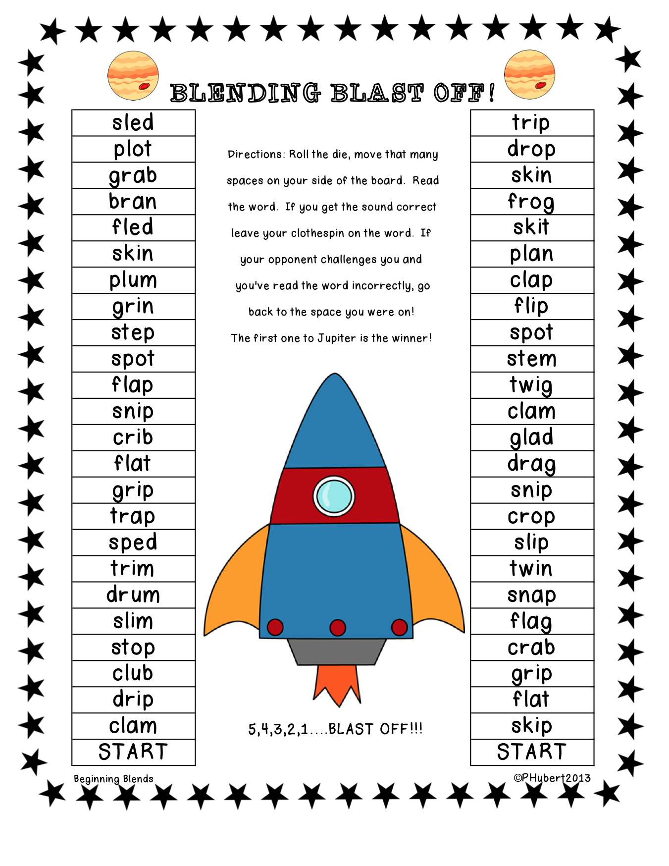 Blends and digraphs gameboards. Spelling clipart center time