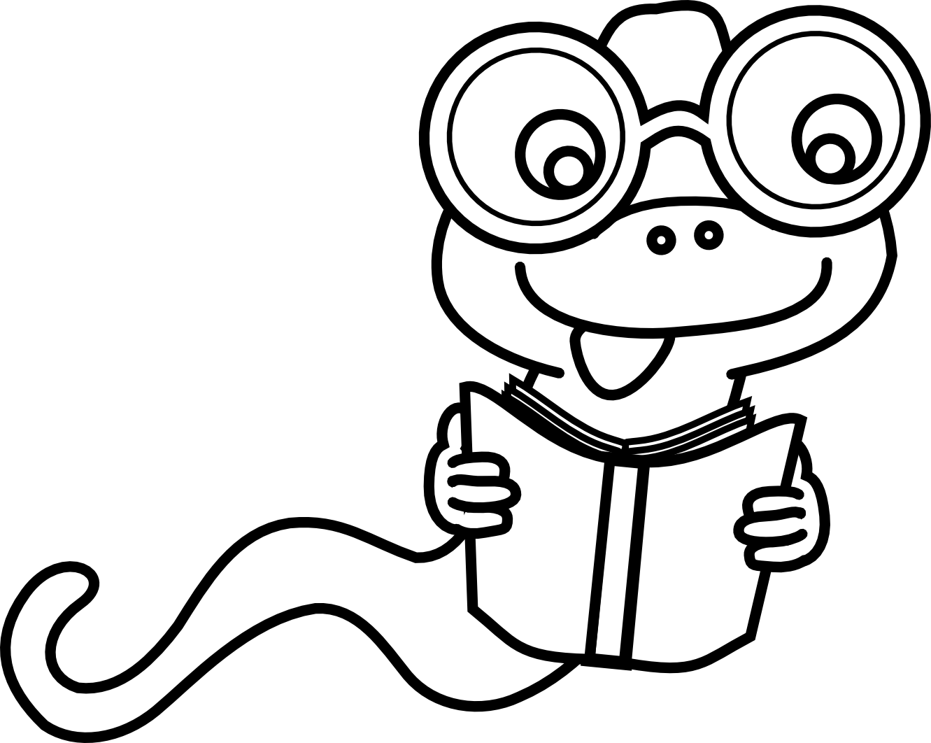Want clipart black and white. Book worm panda free