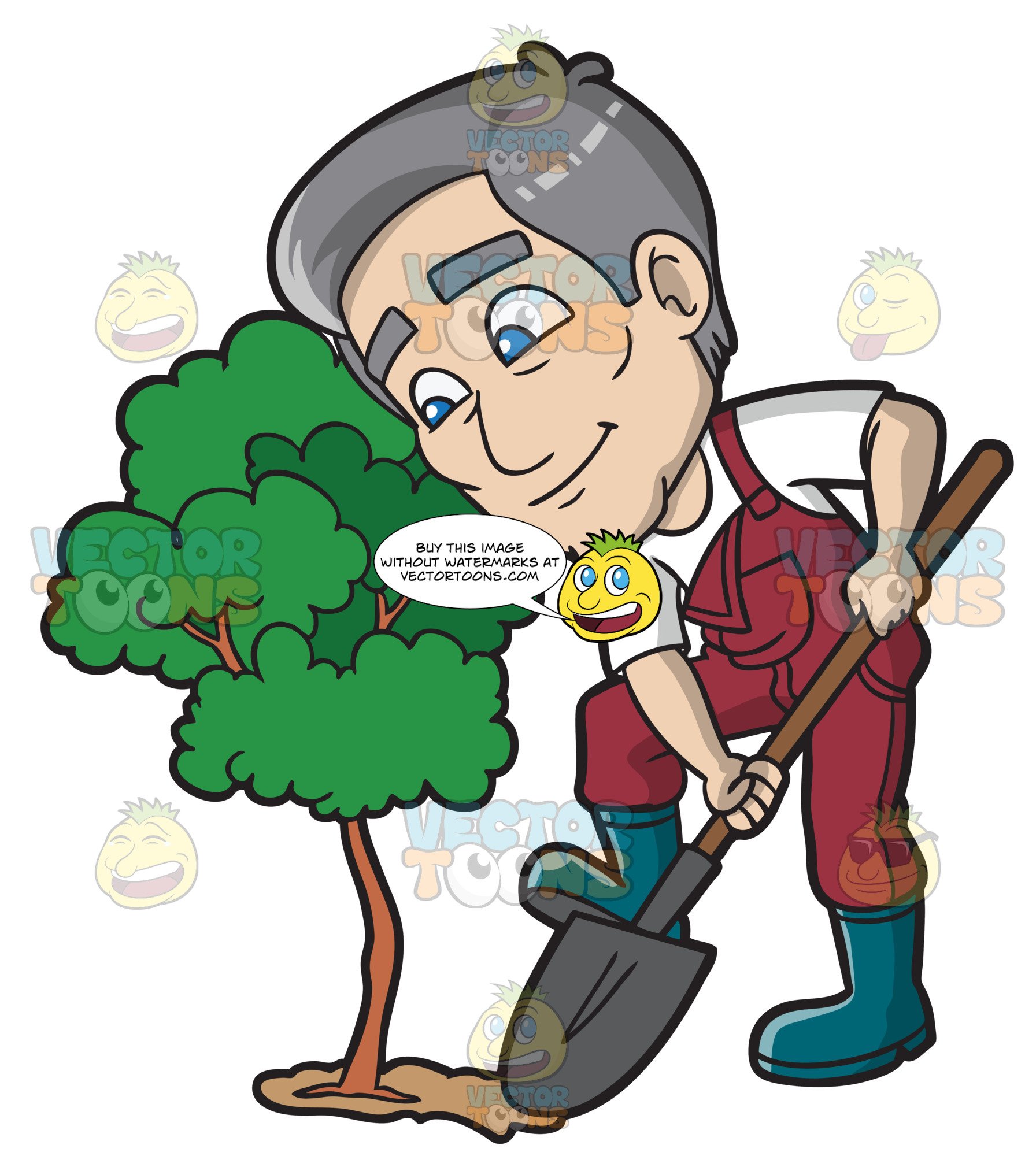 dig clipart tree planting