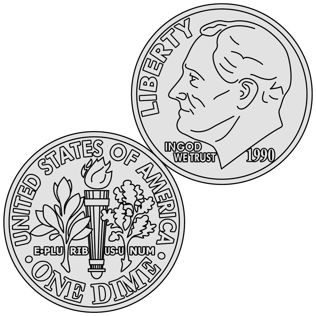 dime clipart nickel