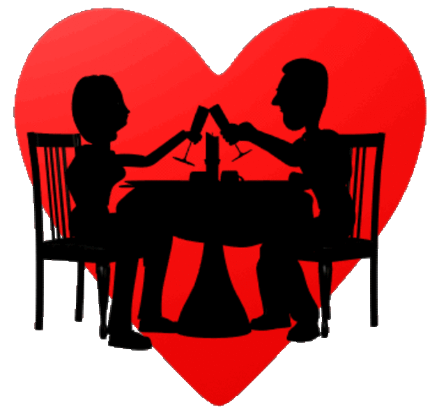 dinner clipart valentines day