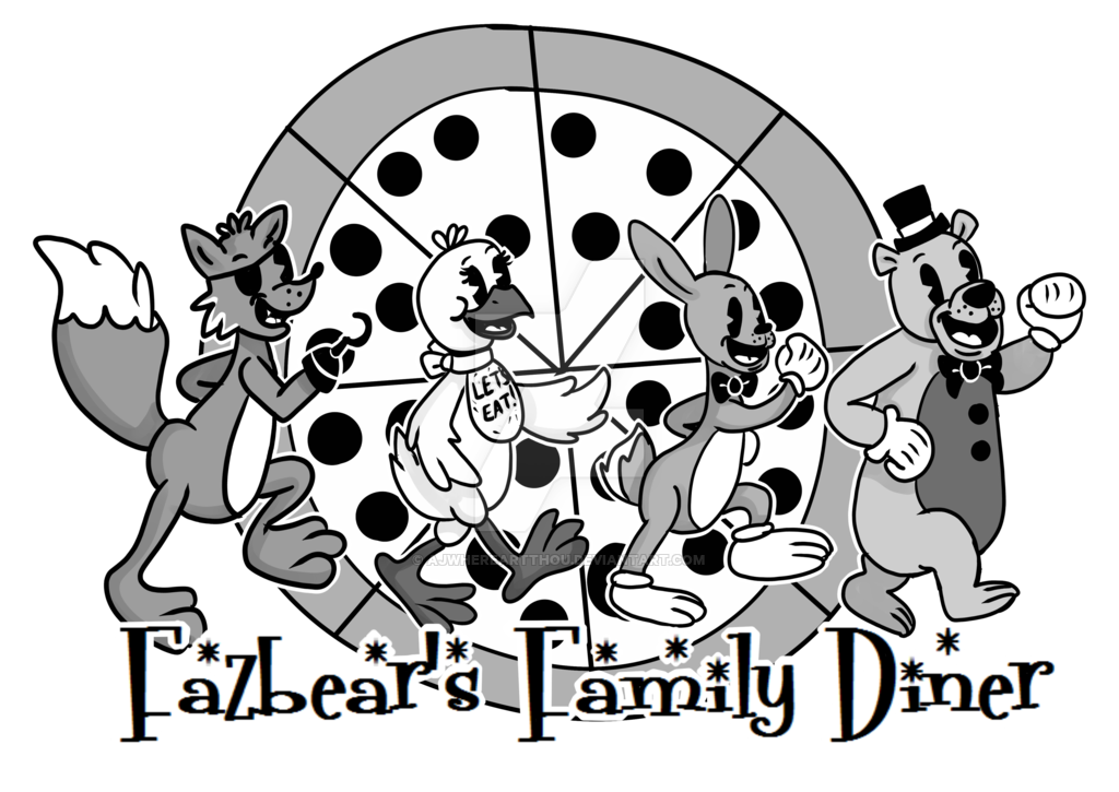 Diner clipart drawing. Fazbear s family logo