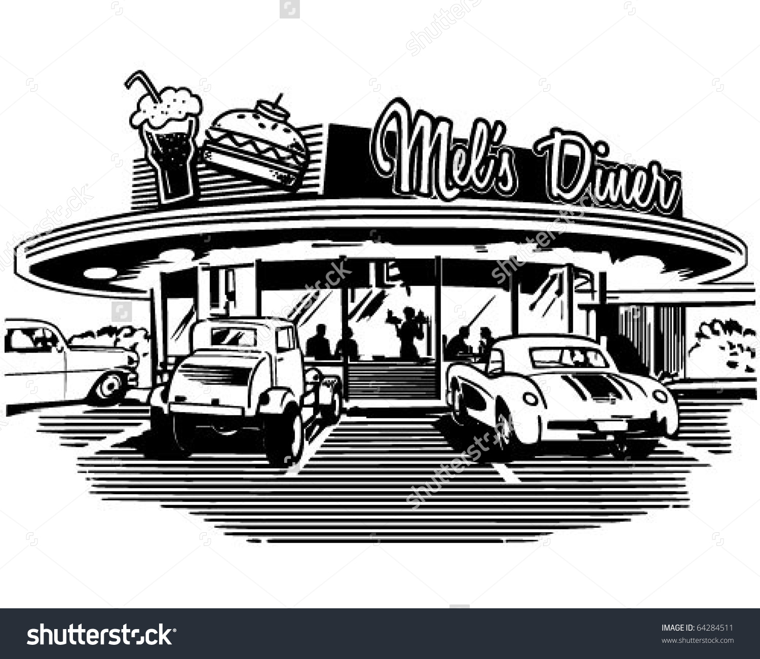 diner clipart drive in diner