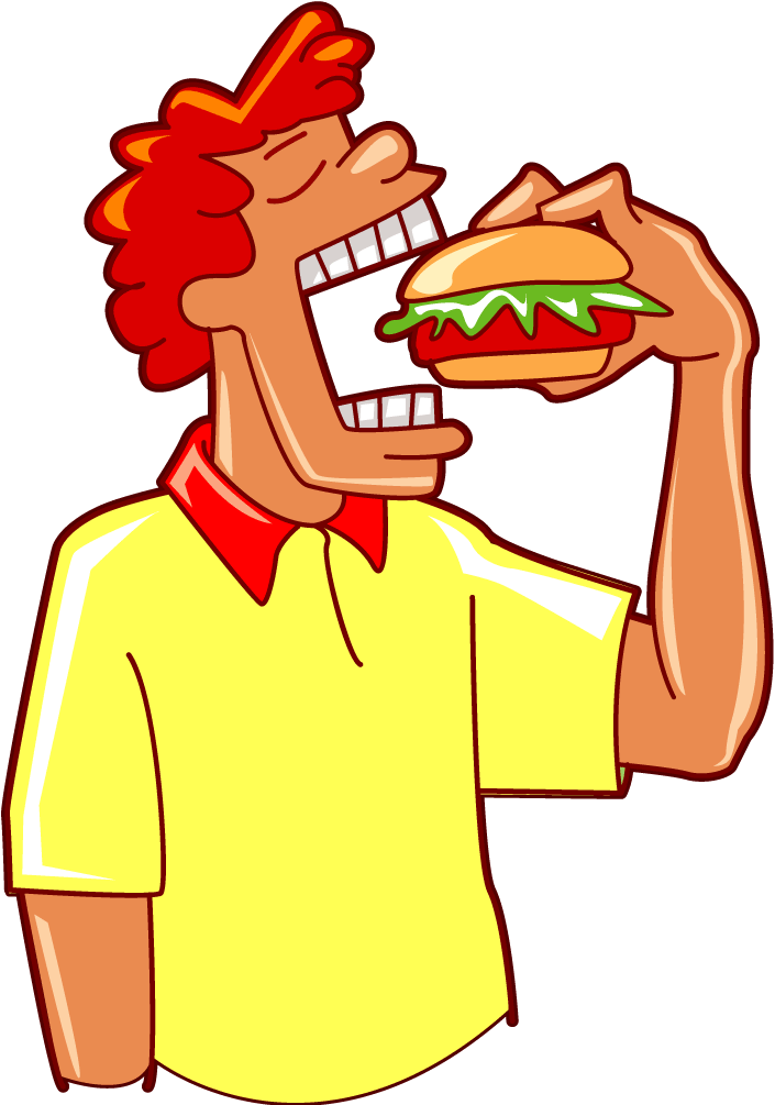 Right nutrition is important. Eat clipart comer