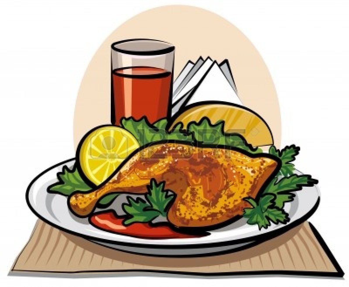 dinner clipart meat plate