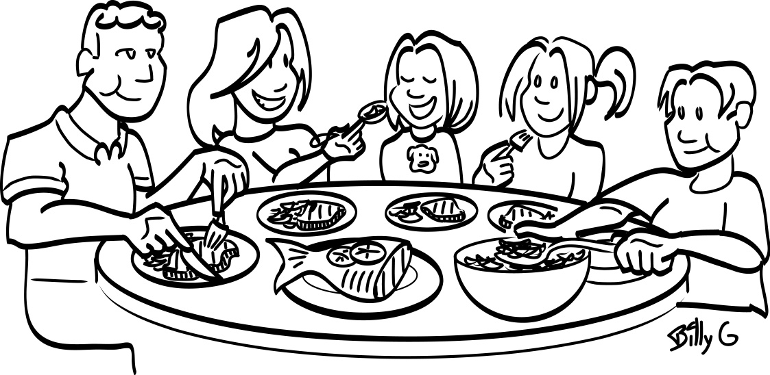 pastor clipart family meal