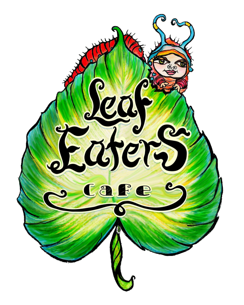 Dinner clipart cenar. Leaf eaters cafe 