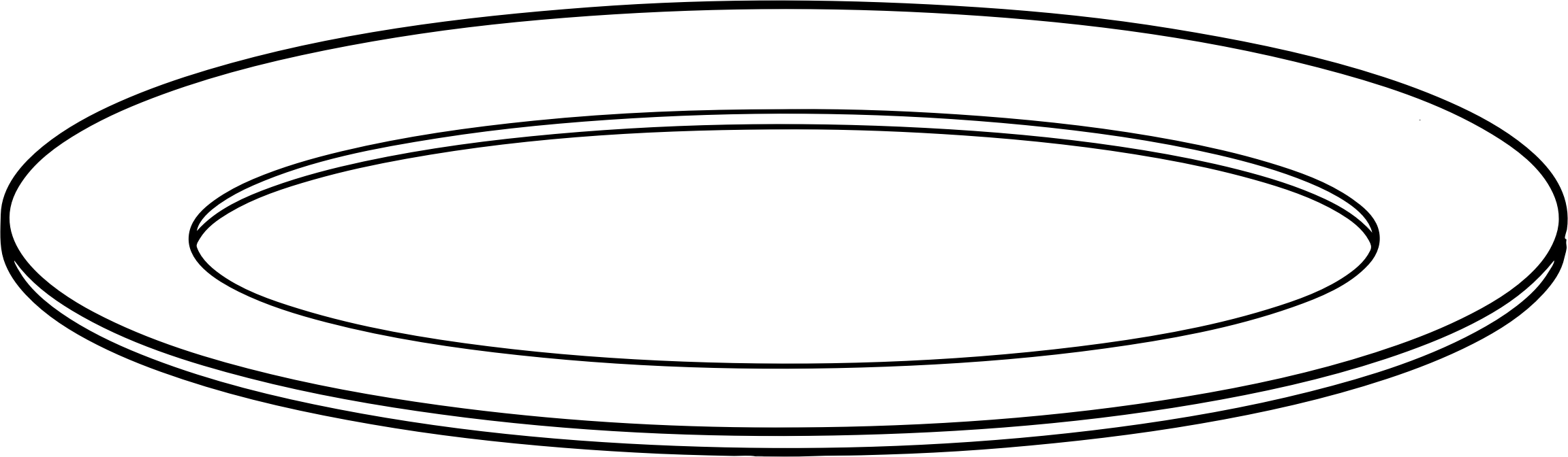 dish clipart plate outline