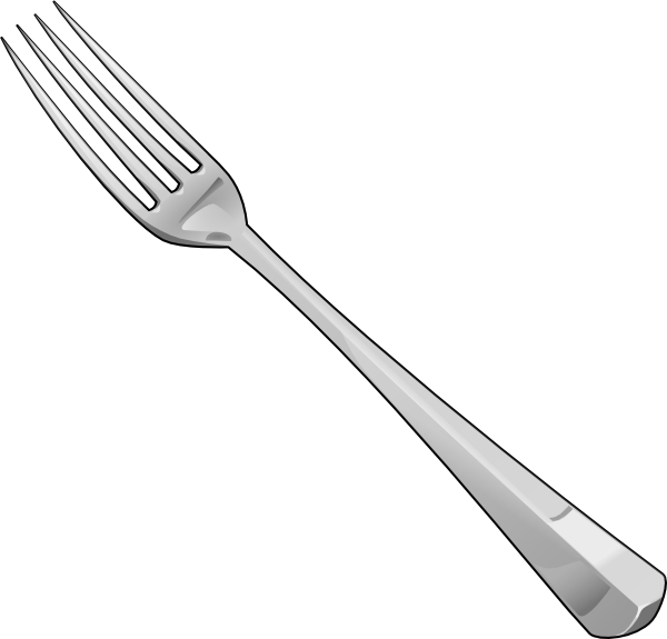 white clipart fork
