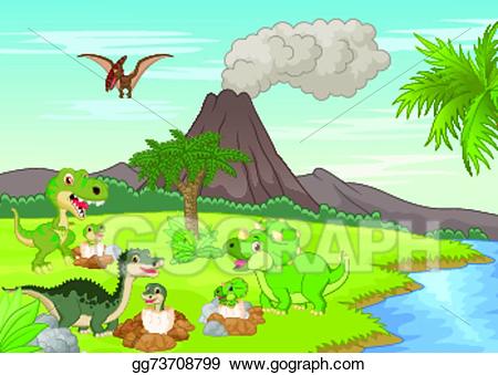 dinosaur clipart landscape