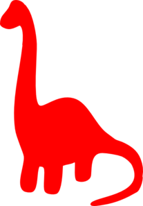 dinosaur clipart red