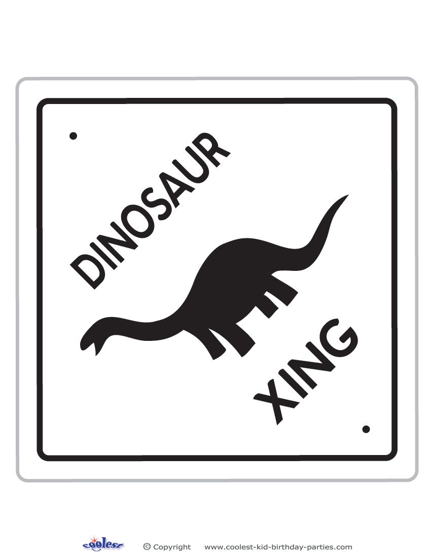 dinosaur clipart sign